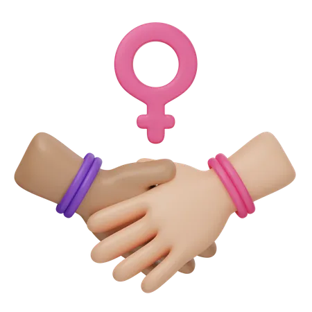 Soutenir les femmes  3D Icon