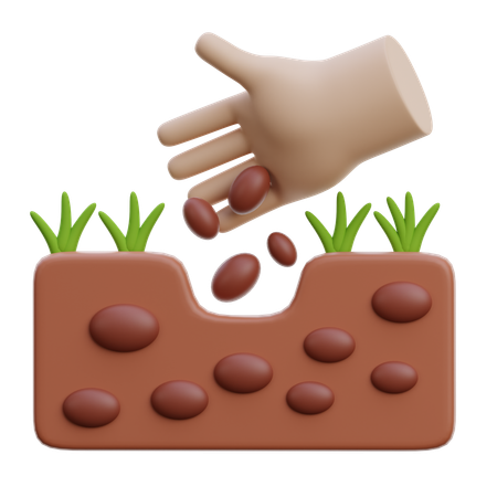 Sowing Seed  3D Icon