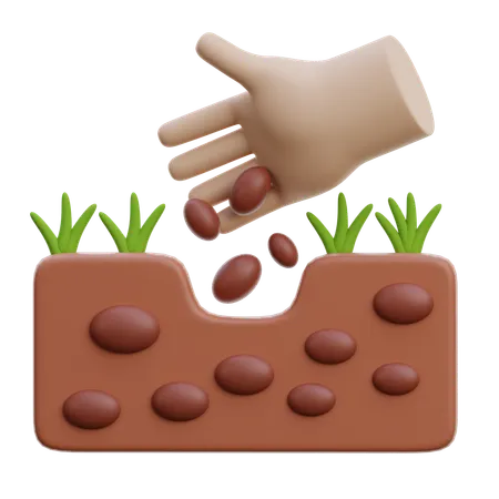 Sowing Seed  3D Icon