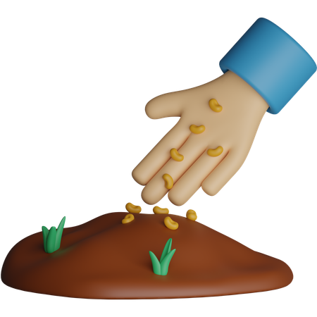 Sowing Seed  3D Icon