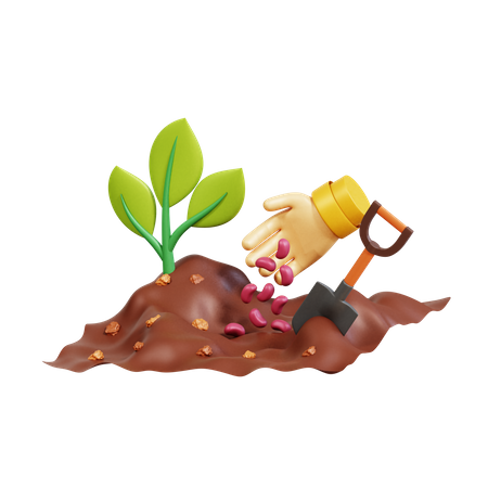 Sowing Seed  3D Icon