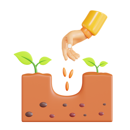 Sowing Seeds  3D Icon
