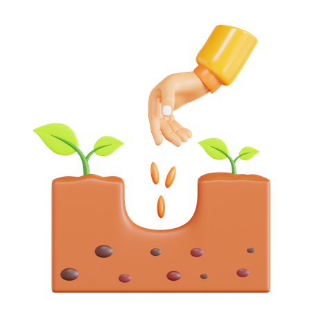 Sowing Seeds  3D Icon