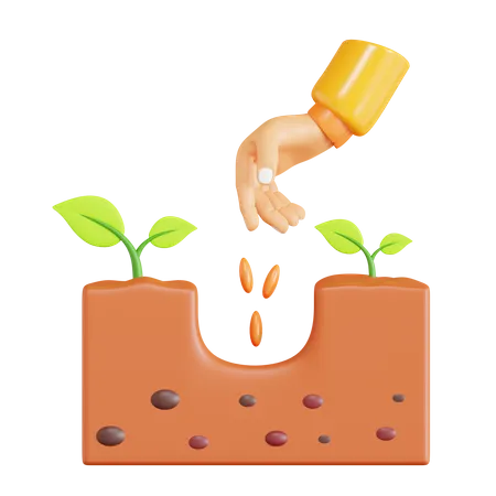 Sowing Seeds  3D Icon