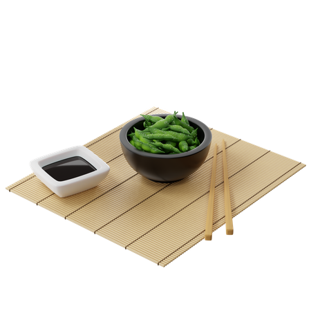 Soy beans Edamame  3D Illustration