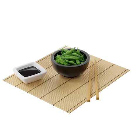 Soy beans Edamame  3D Illustration