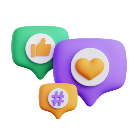Sozialen Medien  3D Icon