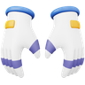 3d astronaut gloves logo