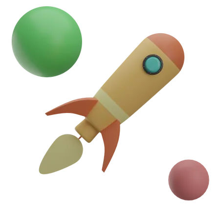 Space Rocket  3D Illustration