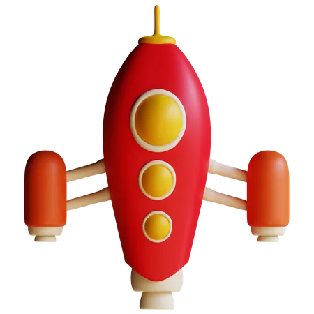 Space Rocket 3D Illustration