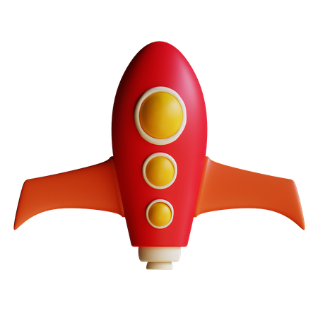 Space Rocket 3D Illustration