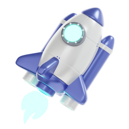 Space Rocket Launch  3D Icon