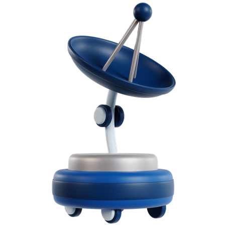 Space Satellite Television Robot  3D Icon