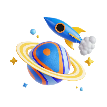 Space Trip  3D Icon