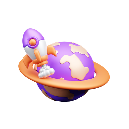 宇宙旅行  3D Icon