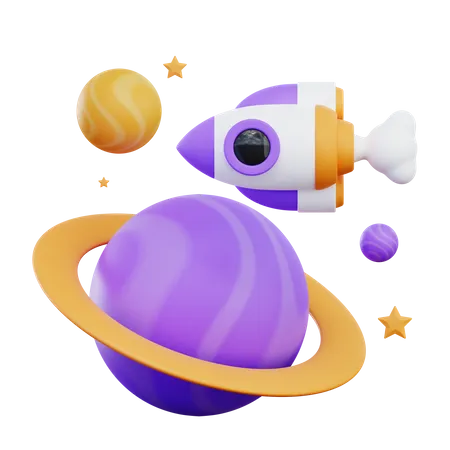 Space Trip  3D Icon