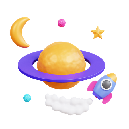 Space Trip  3D Icon