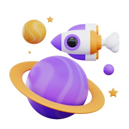 Space Trip  3D Icon