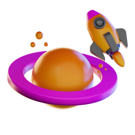 Space Trip  3D Icon