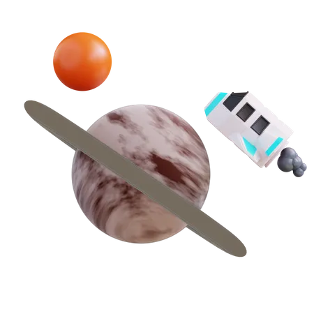 Space Trip  3D Icon