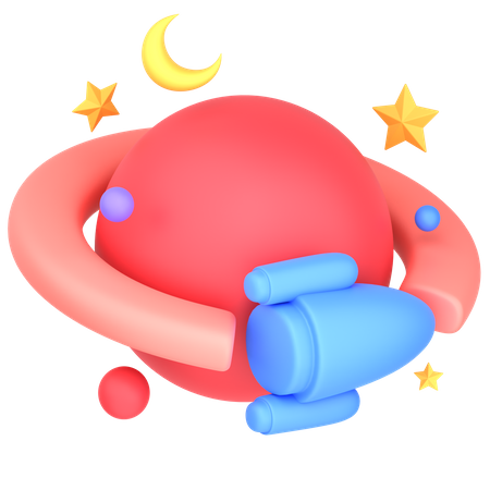 Space Trip  3D Icon