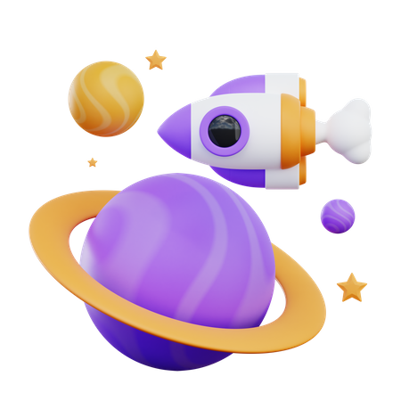 Space Trip 3D Icon