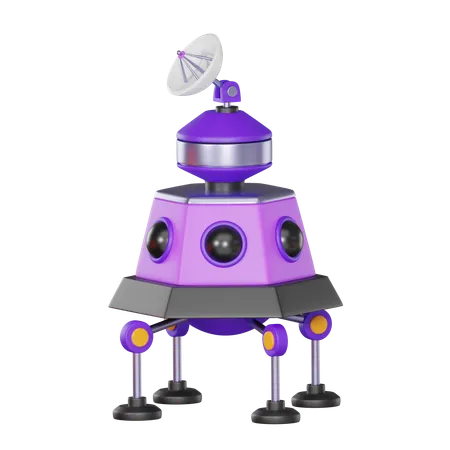 Embark On Cosmic Journey With Space Capsule Perfect For Visualizing Scientific Research Engineering Marvels And Space Missions 3 D Render Illustration 3D Icon