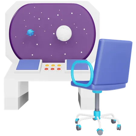 Spaceship Control Room 3D Icon