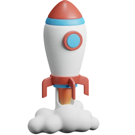 Spaceship Launch  3D Icon