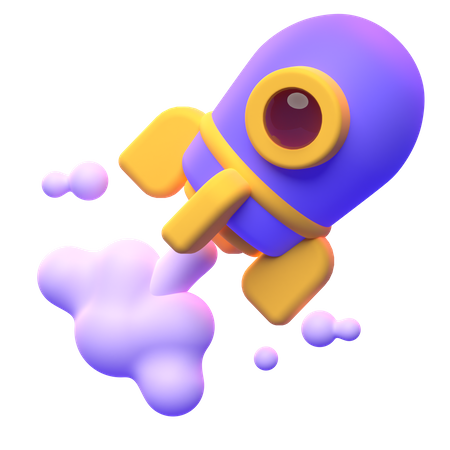 Spaceship Launch  3D Icon