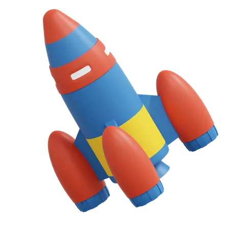 Spaceship Rocket Toy 3 D Icon Kids Toys Illustration 3D Icon