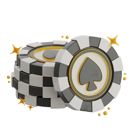 Spade Coin Stack  3D Icon
