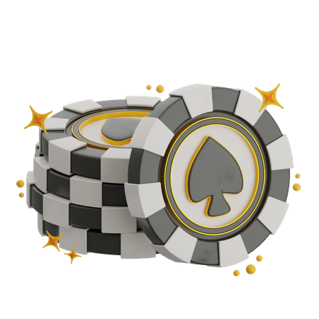 Spade Coin Stack  3D Icon