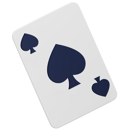 Spade Poker Playing Card 3D Icon