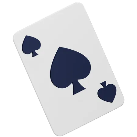 Spade Poker Playing Card 3D Icon