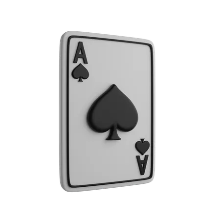 Playing Spades Card 3D Icon