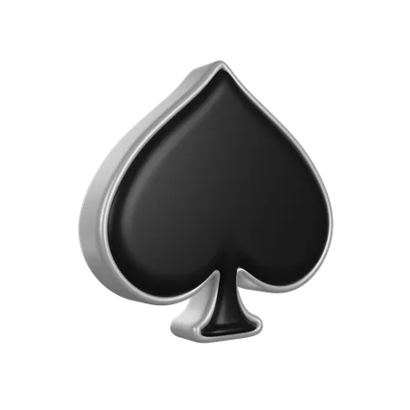 Playing Spades Card 3D Icon
