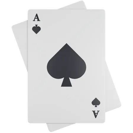 3 D Icon Illustration Black Spades Card 3D Icon