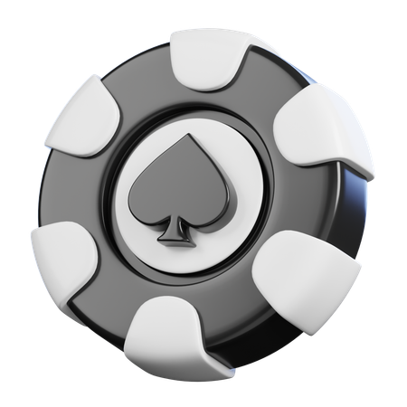 Spades Poker Chip  3D Icon