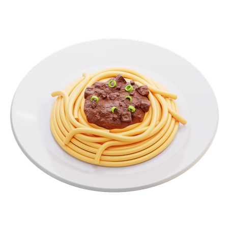 Spaghetti bolognese  3D Icon