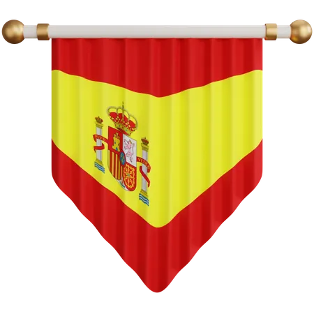 3 D Rendering Ornament Spain National Flag Isolated 3D Icon