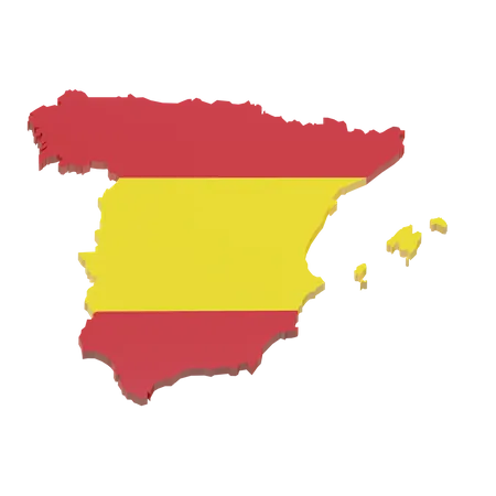 Spain Map  3D Icon