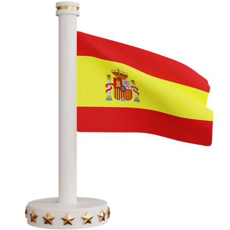Spain national flag 3D Icon
