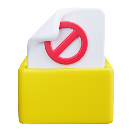 Spam-Warnung  3D Icon