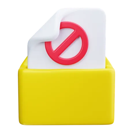 Spam-Warnung  3D Icon