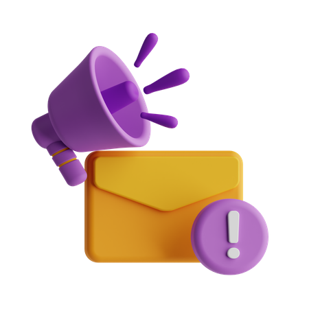 Spam Alert  3D Icon