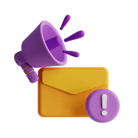 Spam Alert  3D Icon