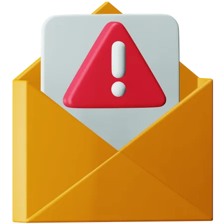 Spam Alert  3D Icon