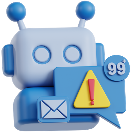 Spam Comment Bot  3D Icon