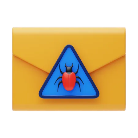 Ícone 3D do vírus de e-mail de spam  3D Icon